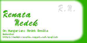 renata medek business card